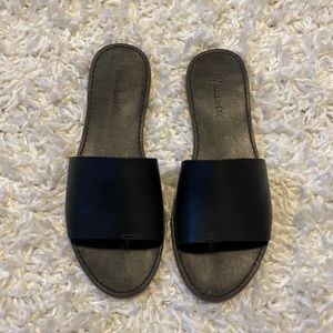 Madewell Black Slide Sandals, Womens 9